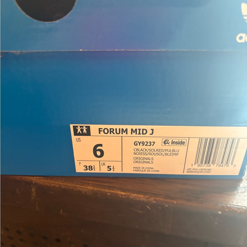 Adidas Forum Mid J Sneakers - Bold Blue